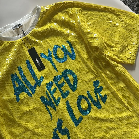 Fashion Nova Yellow Sequin Dress - Picture 8 of 12